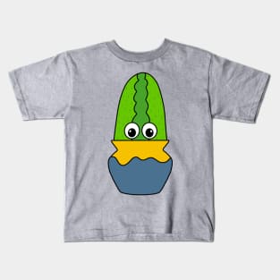 Cute Cactus Design #270: Cactus In Painted Jar Kids T-Shirt